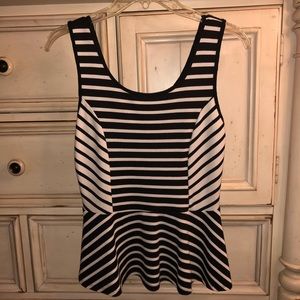 Striped peplum